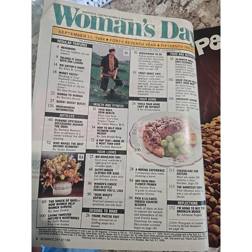 Womens Day Magazine September 11, 1984 Beauty Questions, Second Husband‎